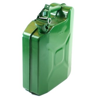 Jerrycan 10 liter metaal groen