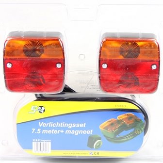 Verlichtingsset + magneet 7,5 meter