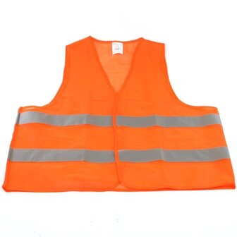 Veiligheidsvest oranje, met reflectie