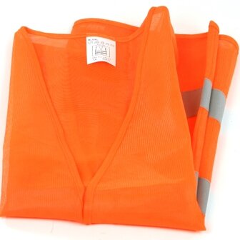 Veiligheidsvest oranje, met reflectie