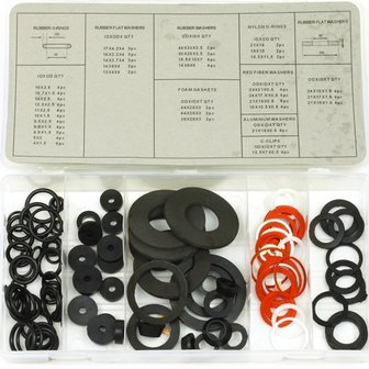 Kraanrubbers, assortiment 125 delig