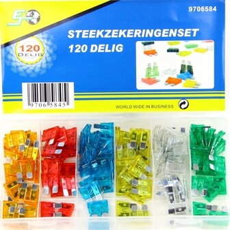 Steekzekeringen, assortiment 120 delig