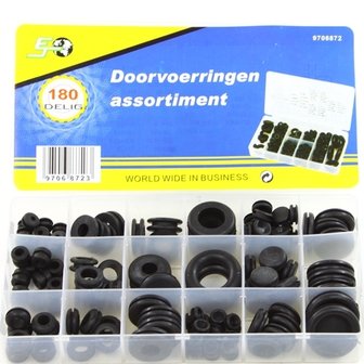 Doorvoerringen, assortiment 180 delig