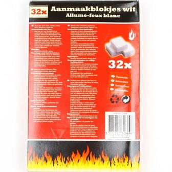 Aanmaakblokjes wit 32 stuks