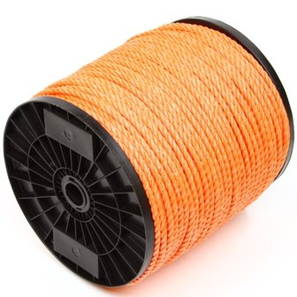 Touw 6 mm oranje, per meter bestellen