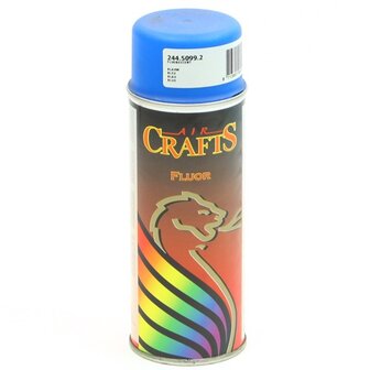 Spuitbus Aircrafts blauw fluorescerend 400 ml