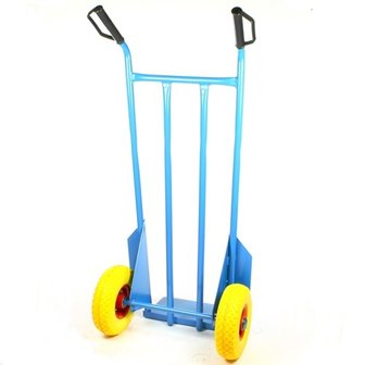 steekwagen blauw met anti-lek wielen