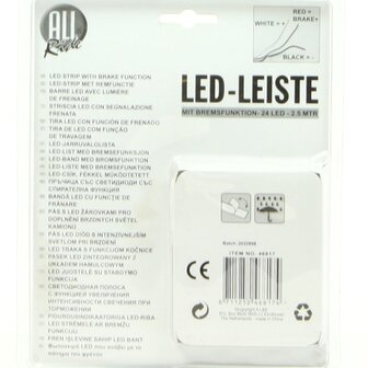 LED strip 2&frac12; meter 24 leds rood 24 volt