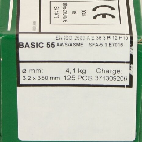 Electroden 3,25 mm, koker Basic nr. 55