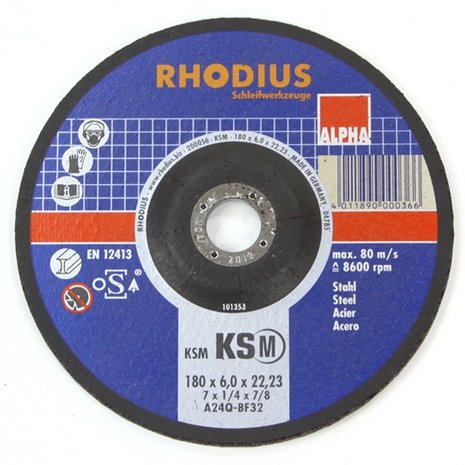 Afbraamschijf 180x6 Rhodius