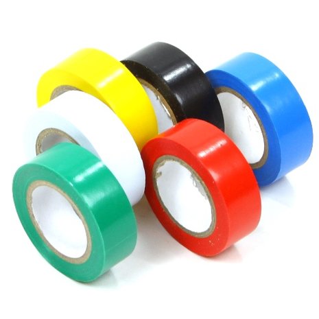 Isolatietape 6 rollen diverse kleuren