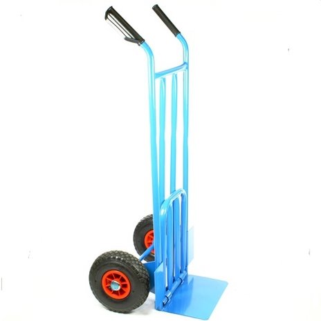 Steekwagen blauw met klep