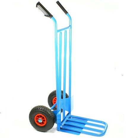 Steekwagen blauw met klep