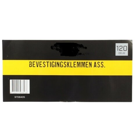 Assortiment bevestigingsklemmen 120 delig