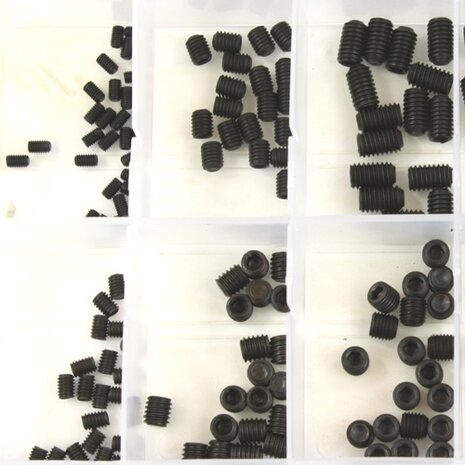 Assortiment inbus stelschroeven 200 delig