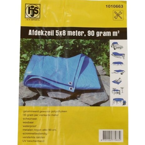 Afdekzeil 5x8 meter