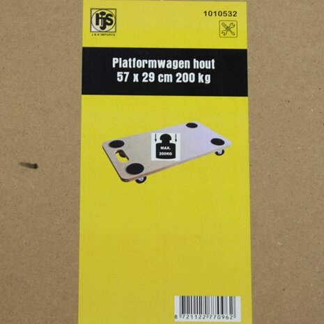 Platformwagen / hondje hout 200 kg