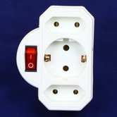 Stopcontact-Euro-3-weg-+-schakelaar