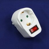 Stekker-doorvoer+schakelaar